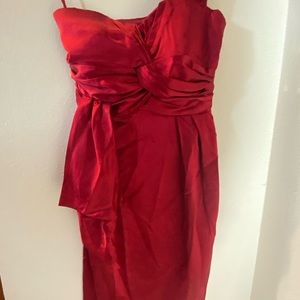 Size 0 Antonio Melani party dress- satin one shoulder